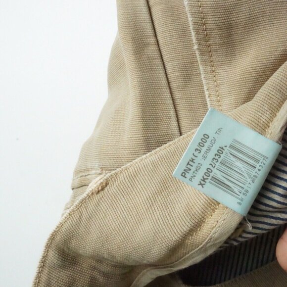 Isaia Napoli Bermuda Tinto Cotton Blend Brown Distressed Shorts 46R BRAND NEW - Picture 6 of 7